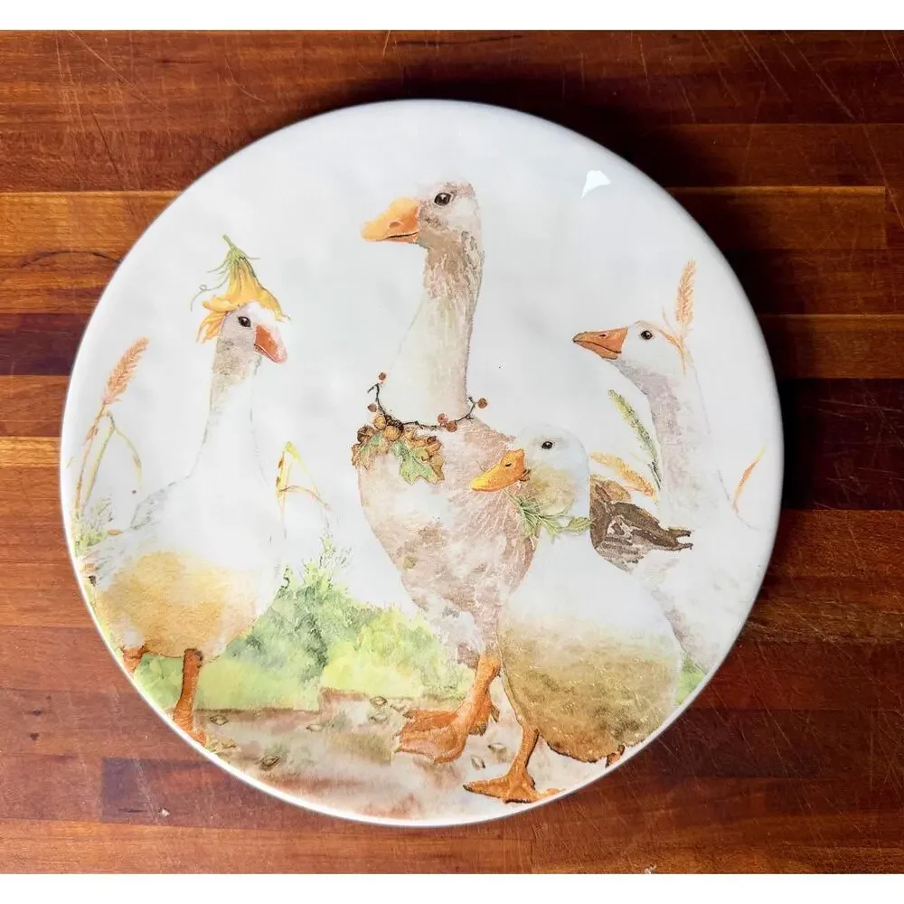 Whimsical Geese Plate | Pier 1 Cottagecore Farmhouse Kitchen Decor